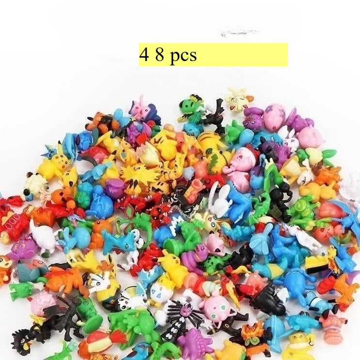 24-144pcs Pokemon Pikachu Action Figure Toys 2-3cm Mini Figures Model Toy Pikachu Anime Kids Doll Birthday Christmas Gifts