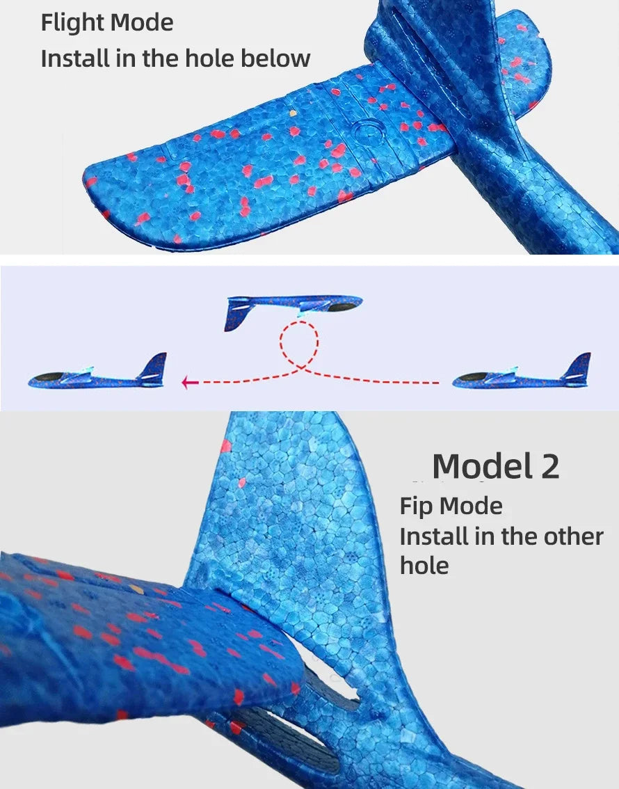 50CM Big Foam Plane Glider Hand Throw Airplane Light Inertial EPP Bubble Planes Outdoor Launch Toys for Boys Gift