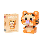 Disney 214 style Winnie LinaBell StellaLou Building Blocks Princess Cartoon Figrues Bricks Children's Assembly Toys Model Gift