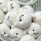 Soft Grey Seal Plush Keychain White Seal Plushies Animal Pendant Fashion Stuffed Doll Keyring Car Key Accessories Car Ornaments