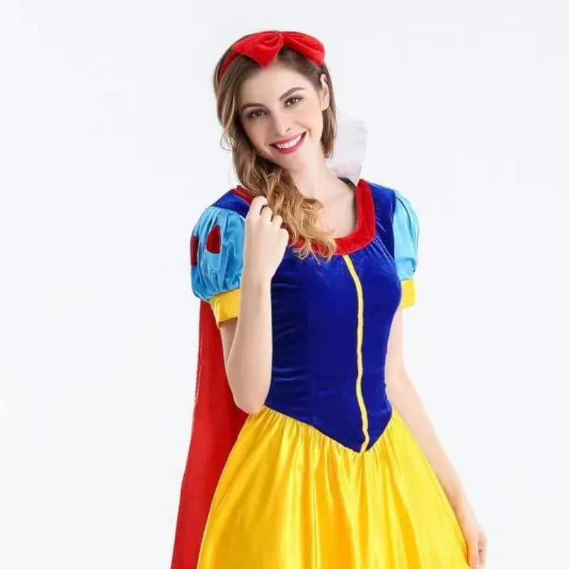 Cartoon Princess Snow White Halloween Party Costume Adult Cosplay Plus Size Dress Girl Princess Dress Women Adult ClothingCartoo
