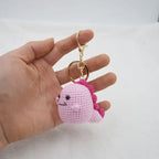 Cute Small Bear Couple Keychains Knitting Cartoon Bear Mini Animal Doll Keyrings Crochet Keychain Wholesale Custom Acceessories