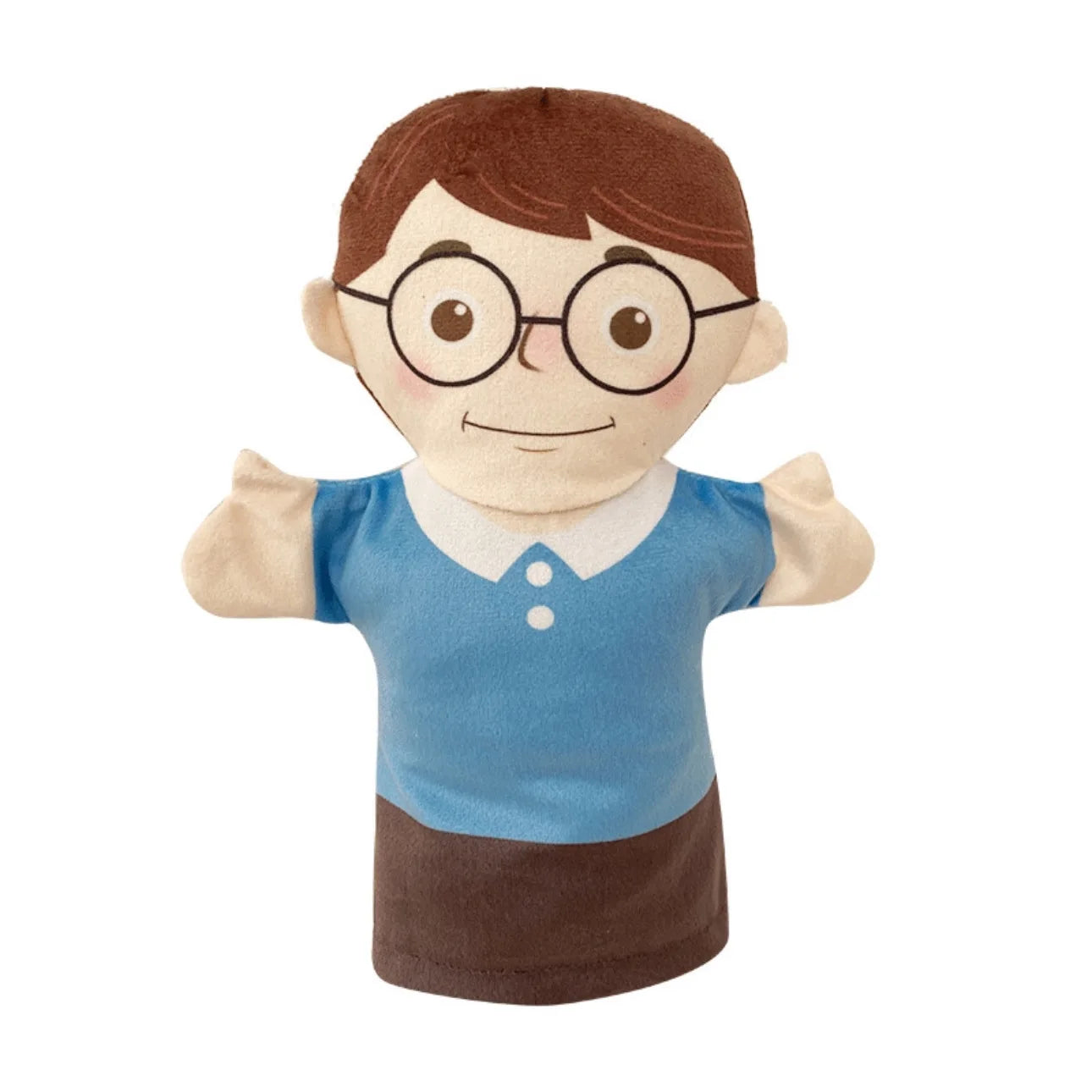 25cm Sweet Family Hand Puppet Dolls Early Education Learning Stuffed Plush Toys Cospaly Hand Finger Puppets for Children Gifts