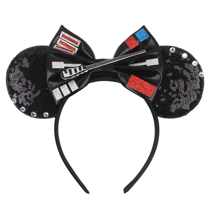 Nieuwste Mickey Mouse Oren Hoofdband Kid Adult Festival Party Pailletten Strik Haarband Vrouwen Baby Girl Party Haar Accessories