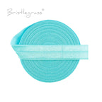 BRISTLEGRASS 2 5 10 Yard 5/8" 15mm Solid FOE Shiny Fold Over Elastic Spandex Satin Band Hair Tie Headband Dress Sewing Lace Trim