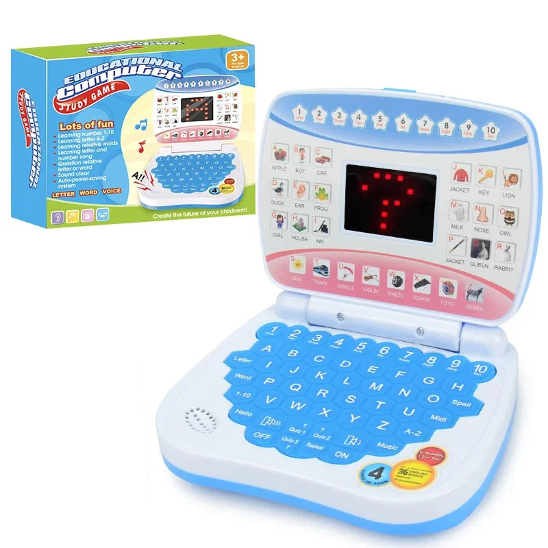 English Learning Small Laptop Toy for Children.Kids. Boys and Girls Computer for Aphabet ABC.Numbers.Words.Spelling.Maths.Music