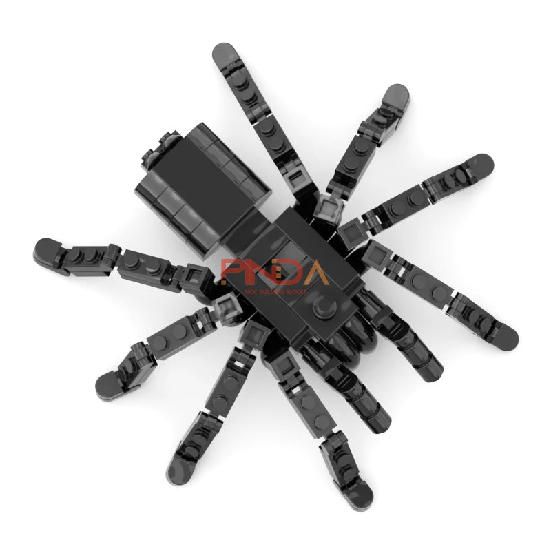 126 Pcs Talantula Black Spider Model Set Building Blocks Creative Animals MOC Construction Bricks Tricky Toy Halloween Kid Gifts
