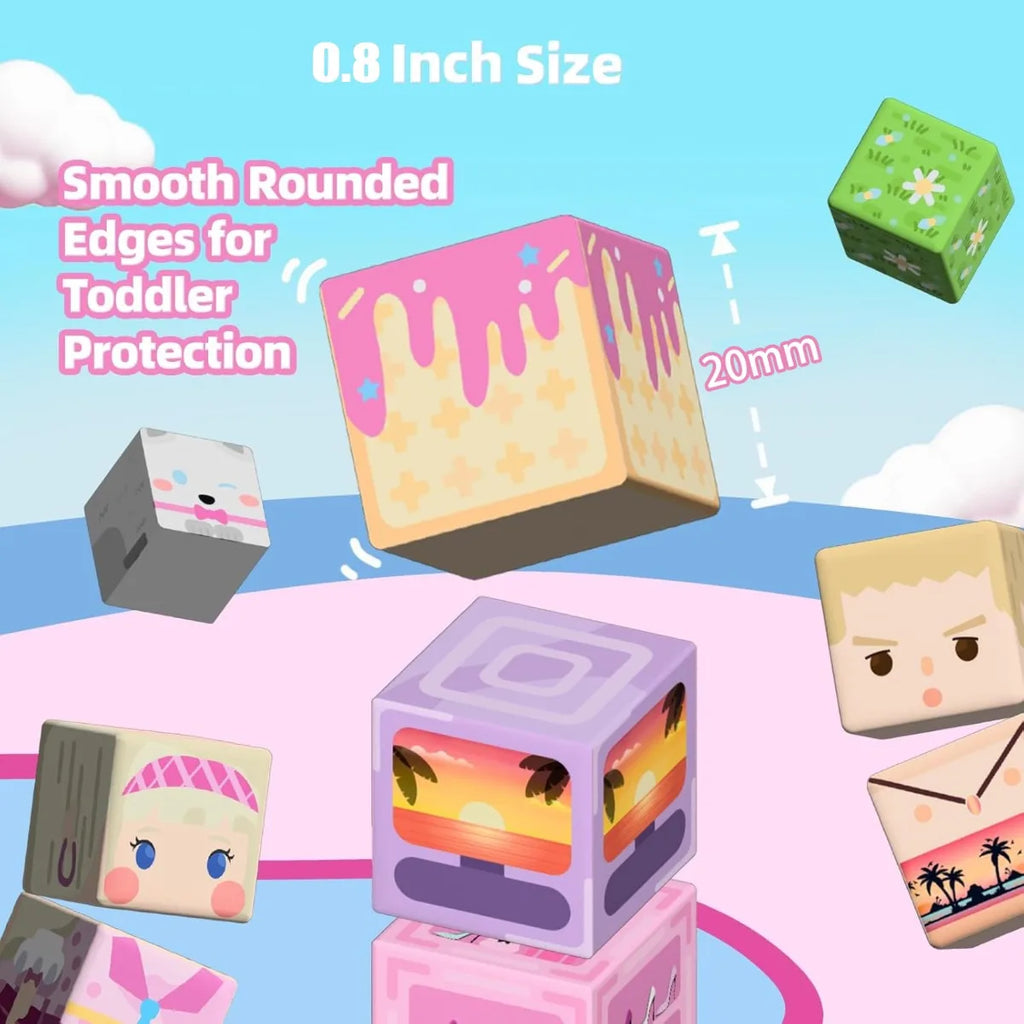Magnetic Building Blocks Mine World Magnetic Pool Castle Villa Party Construction Brick Cube STEM Boy Girl Children Toy Set Gift