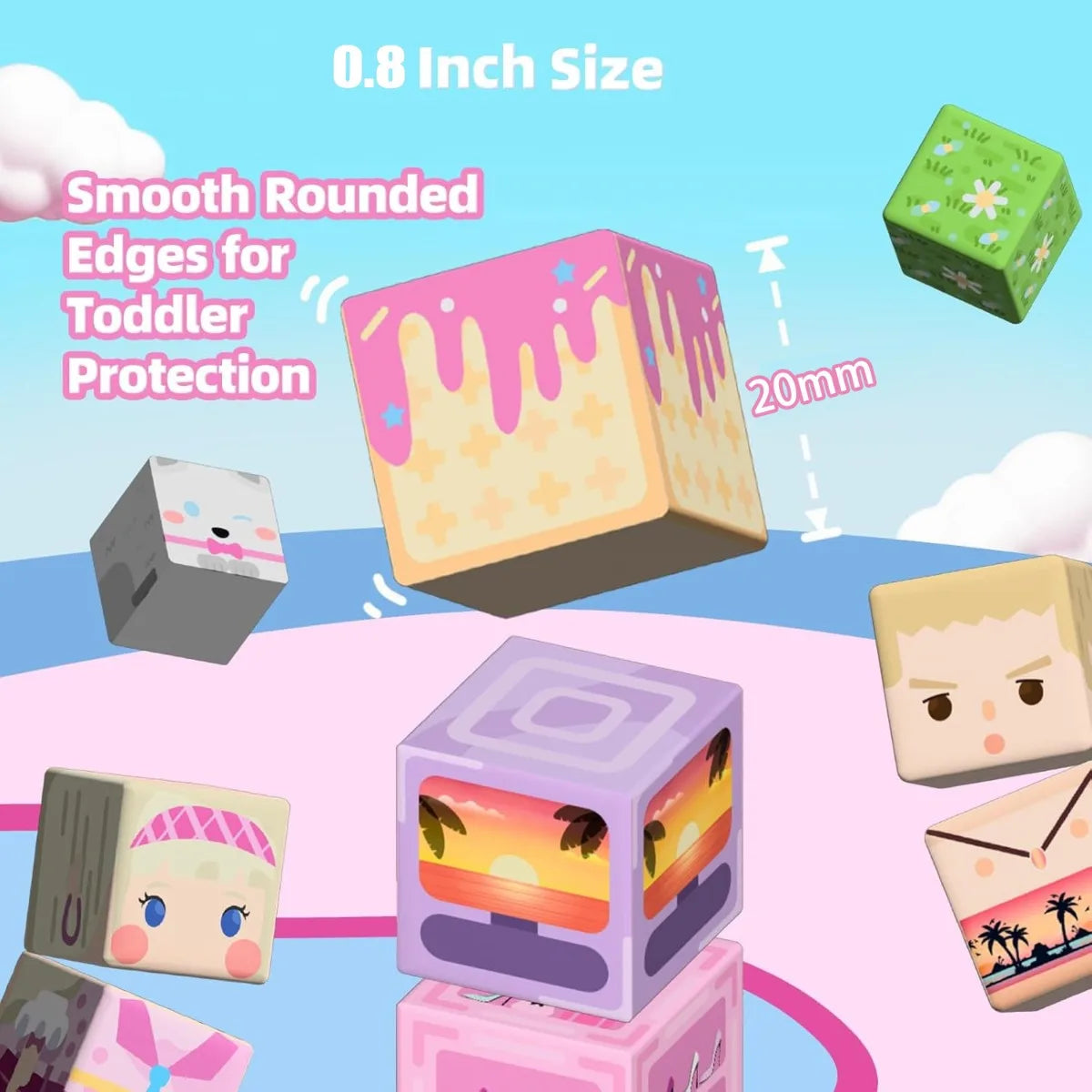 Magnetic Building Blocks Mine World Magnetic Pool Castle Villa Party Construction Brick Cube STEM Boy Girl Children Toy Set Gift