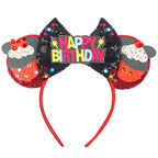 2026 Trip Mouse Ears Headband for Girls Women Sequin Castle 5"Bow Hairband Festival Party Cosplay DIY Hair Accessories