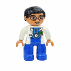 Big Size Figures Building Block Doll Family Farmer Pirate Worker Doctor Policemen Large Brick Compatible Build House Duploes Toy