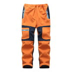 Fashion Brand Waterproof Boy Girl kids Pants Warm Trousers Sporty Climbing leggings Children Patchwork Soft Shell Outfits autumn
