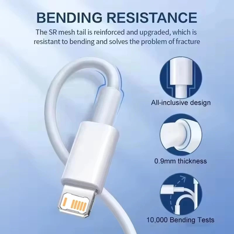 35W PD Original Fast Charging USB Cable For iPhone 11 12 13 14 Pro XS Max XR X 6 6S 7 8 Plus SE USB C Quick Charge Phone Cables
