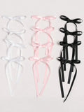 2/12/36 Pcs Fashion Simple Sweet Bow Ribbon Hair Clips For Women Girls Party Hair Accessories