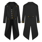 Steampunk Gothic Medieval Tailcoat Cosplay Costume, Tailcoat Jacket & Vest Suit for Adults and Kids, Halloween Role Play Outfit