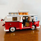 1332pcs Technical T1 Camper Van Bus Car Building Blocks Vehicle Assemble Model Fit MOC  Set Bricks Toys For Boys Girl Gifts
