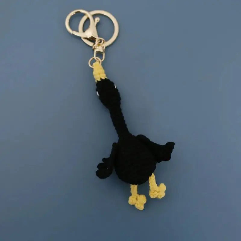 Cute Parrot Series Handmake Crochet Keychain Creative Small Bird Doll Keyring Gifts Knitted Parrot Keychain Custom Accessories