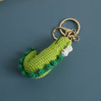 Funny Shrimp Doll Crochet Keychain Handmaking Clown Fish Knitting Keyrings Cute Shrimp Keyrings Bag Pendant Custom Accessories