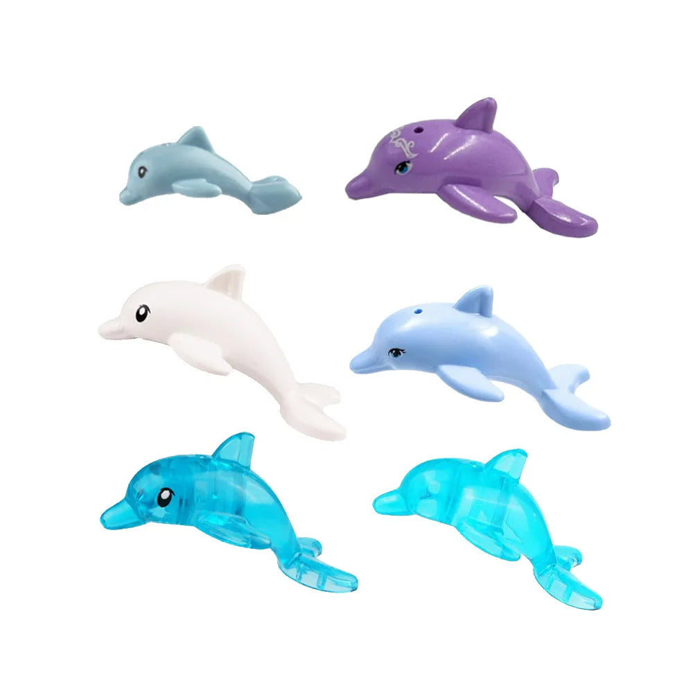 MOC Animal Scene Building Blocks Zoo Ducks Cat Dog Penguin Eagle Dove Wolf Bear Deer Shark Snake Mice Sheep DIY Toys Bricks K055