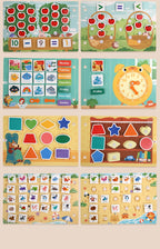 Busy Book for Kids, Animals Vehicles Dinosaurs Stickers, Matching Number & Letter Games, Interactive Learning Activity Book