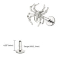 Right Grand ASTM F136 Titanium Spider Labret Lip Ring Tragus Cartilage Conch Flat Helix Stud Earring Halloween Piercing Jewelry