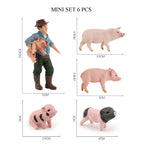 Simulation Mini  Farm Poultry Puppy Crocodile Pegasus Monkey Bird Wildlife Figurine Animal Model Sets Education Kid Toys