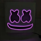 Halloween LED DJ Mask Lifelike Marshmello Mask Breathable Helmet Mask Durable Carnival Festival Halloween Party Props Cosplay