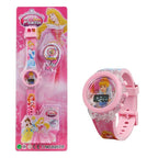 Flash Light Frozen Mickey Kids Watches For Girls Cartoon Snow White Car Children Watch Boys School Student Digitel Clock Gifts