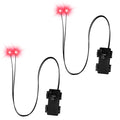 2 Pcs Halloween Led Glowing Eyes with Timer Light Up Skeleton Eyes Horror Diy Eyes for Masks Pumpkins Tombstones and Props