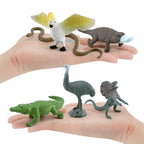 Simulation Mini  Farm Poultry Puppy Crocodile Pegasus Monkey Bird Wildlife Figurine Animal Model Sets Education Kid Toys