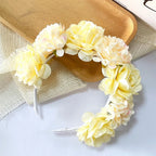 Artificial Floral Headband Flower Crown For Women Girls Bohemian Wedding Party Hair Accessories Boho Festival Photography Props