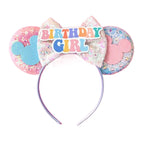 Mouse Ears Headband Cartoon Sequin Bows Headband Birthday Party Christmas Halloween Princess Cosplay Costume For Women Adult