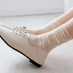 1/2 Pairs Thin Socks Women Summer Ultra Breathable Transparent Lace Socks Lolita Soft Sexy White Ins Mid Socks Fishnet Woman