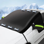 Aluminum-plated film of magnetic snow cover for automobile is thickened, and Oxford cloth is sun-proof and moisture-proof.
