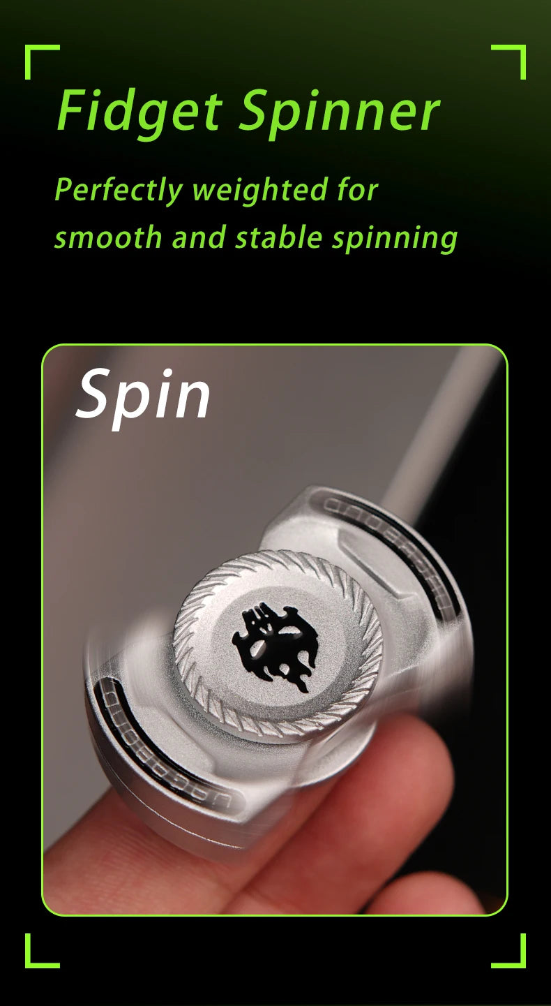 ADHD Focus Tool edc fidget 3-in-1 Fidget Toy Magnetic Spinner Push Play Gadget Stress Relief for Anxiety Kids Adults
