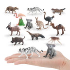 Simulation Mini  Farm Poultry Puppy Crocodile Pegasus Monkey Bird Wildlife Figurine Animal Model Sets Education Kid Toys