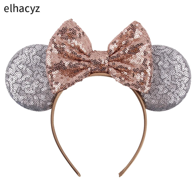 2026 Chic Embroidery Sequin Ears Headband Classical DOT Bow Hairband For Girls Women Party Head Wear Kids DIY Hair Accessories