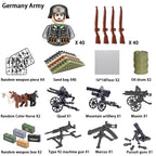 40/set World War II military building blocks National army soldier Character weapon assembly building block Children's toy gifts