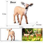 Oenux Forest Deer Animals Simulation Wild White-Tailed Elk Action Figures Moose Figurines Model Decoration Toy Kids Xmas Gift