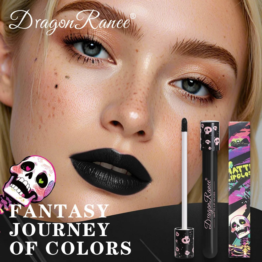 Waterproof and Easy To Color Halloween Makeup Sexy Red Vampire Liquid Lipstick Matte White Black Lip Gloss Facial Body Painting