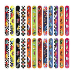 12Pcs Cars Series Slap Bracelets Snap Circle Cute DIY Bracelet Wristbands of Anime for Kids Party Favors Fun Birthday Gifts