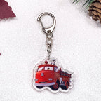 1/11Pcs Disney Cars Lightning McQueen Keychain Accessories Acrylic Charms Pendant For Bag Funny Key Holder Backpack Decoration