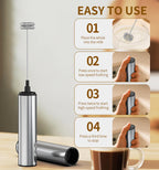 Kitchen Powerful Stirrer Milk Frother Handheld Foam Maker for Lattes Whisk Drink Mixer Coffee Electric Rechargable Egg Beater