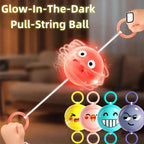 Rotating Flash Flying Ball Toy Rotating Cable Toy LED Light Luminous Leisure Stress Relief Toy Gift Children's Reward 51mm