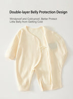 Somenie Infant Knitting Jumpsuit 100% Cotton Long Sleeve Romper One Piece Outfit for Boys & Girls Newborn Baby 4 Seasons Wear