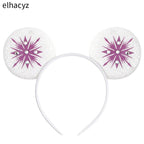 Mickey Cartoon Olaf Headbands for Kids Cute Snowman Ears Hair Accessories Women Elsa Frozen Hairband Girls Cosplay Headwear Gift