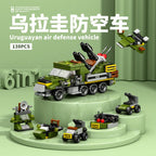 NEW DIY 6in1 Aircraft Carrier Helicopter Mortar Missile Armored Vehicle Building Blocks Kit Girls Bricks Movie Model Kids Toy