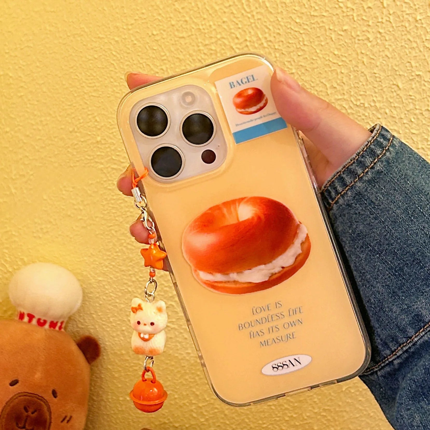 1/3 Pcs Cute Cat Phone Chain Pendant Versatile Bell Star Pendant Cartoon 3D Cat Bag Keychain Pendant