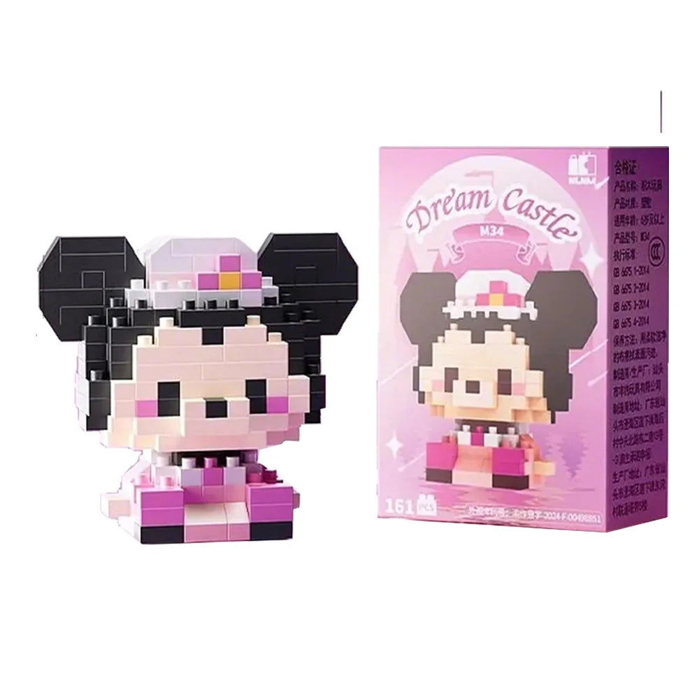 Disney Stitch Building Blocks Anime Kawaii Cartoon mini Action Children's Figures Blocks Bricks Assemble DIY Toys Gift for Kids