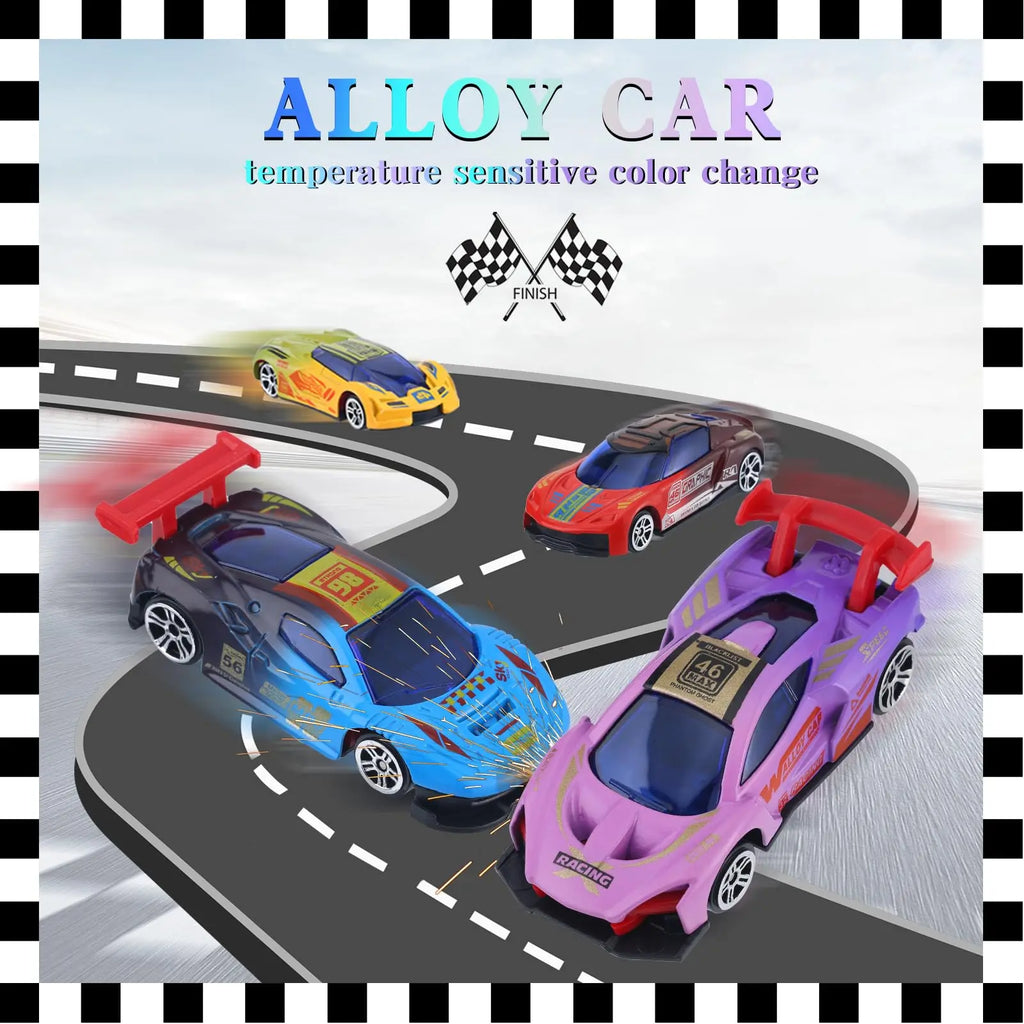 Alloy Off road model mini set toy racing car Color Changing Temperature Sensing Inertial Cars Model for bath Pool Water Toy
